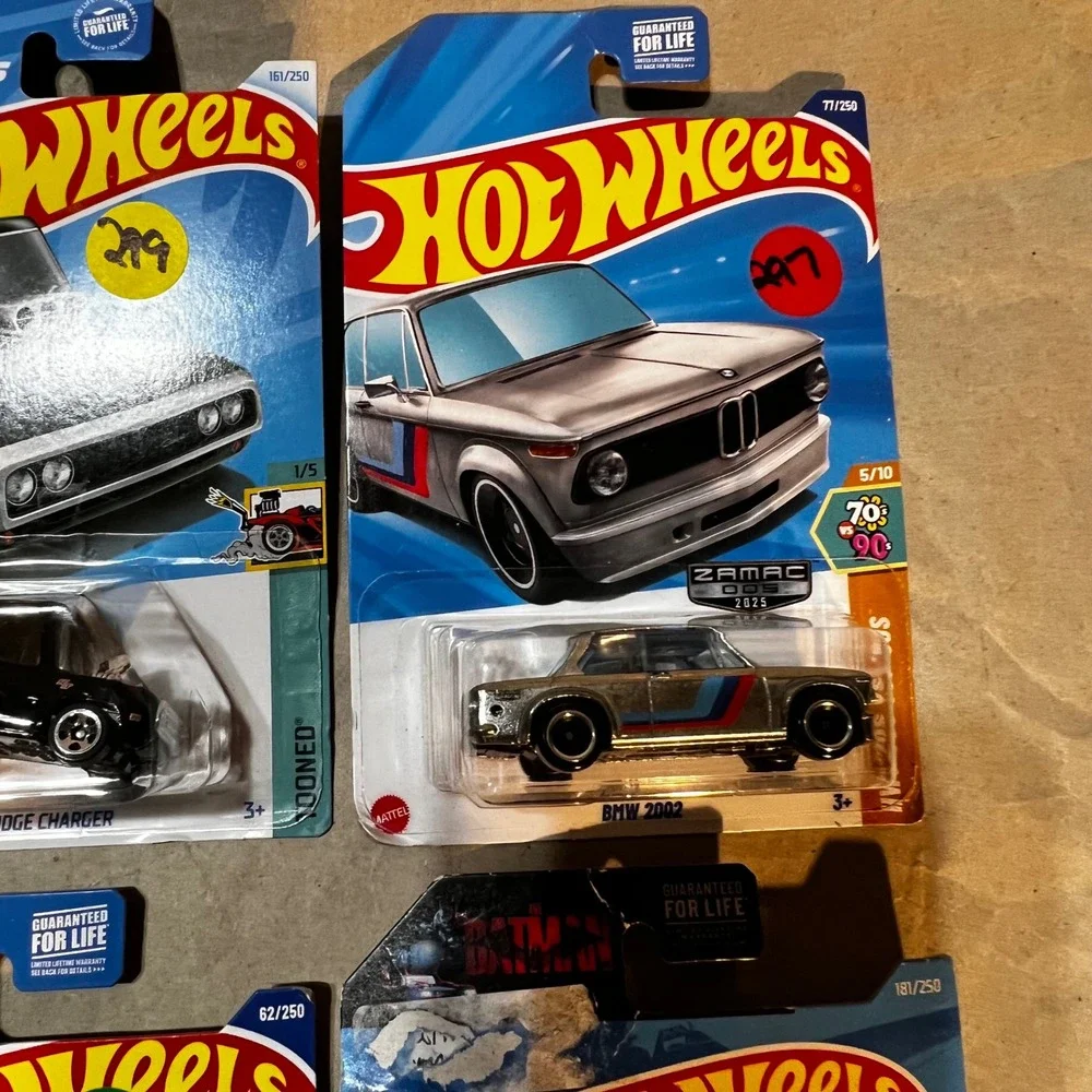 Hot Wheels 1:64 Diecast Lot 4 Datsun 240Z BMW 2002 Dodge Charger Batmobile Multi